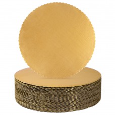YunKo 10 Inch Gold Cake Boards Round Cake Stand Cardboard Cake Circles, 40 Pack