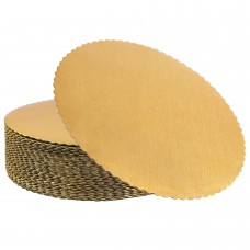 YunKo 12 Inch Gold Cake Boards Round Cake Stand Cardboard Cake Circles, 25 Pack